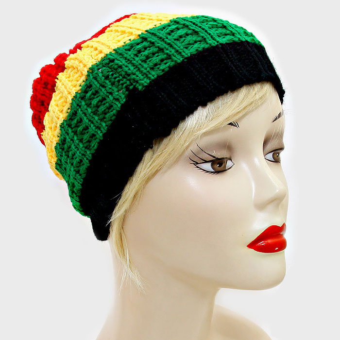 Jamaican Knitted Beanie Hat