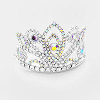 Pave Rhinestone Crystal Princess Mini Tiara