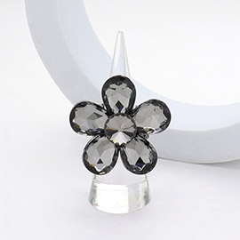 Flower Stone Cluster Stretch Ring