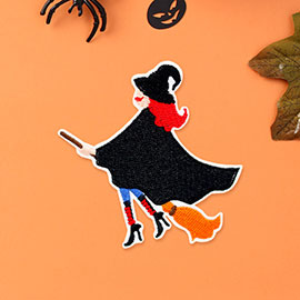 Halloween Witch Iron On Patch