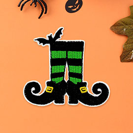 Halloween Witch Legs Iron On Patch