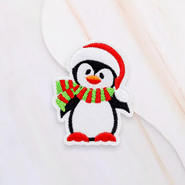 Christmas Penguin Iron On Patch
