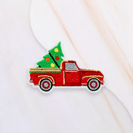 Christmas Car Iron On Patch