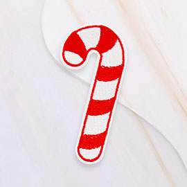 Christmas Cane Iron On Patch