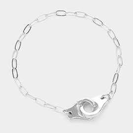 Metal Handcuff Link Bracelet