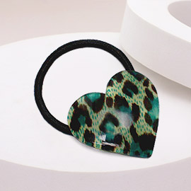 Heart Leopard Print Hair Band