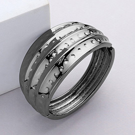 Hinged Metal Bangle Bracelet