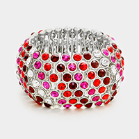 Crystal Bubble Stretch Bangle Bracelet