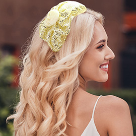 Sequin Flower Headband