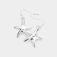 Metal Starfish Dangle Earrings