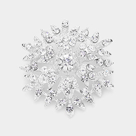 Bubble Stone Cluster Snowflake Pin Brooch