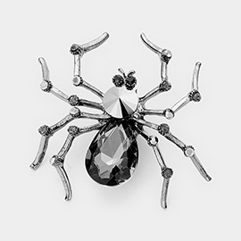 Crystal Spider Pin Brooch