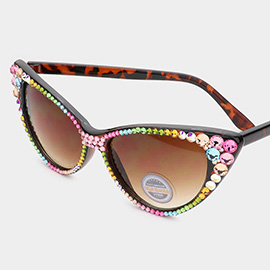 Crystal Cat Eye Sunglasses