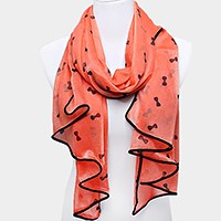 Bow print scarf