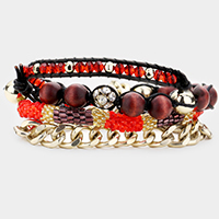 Wood Chain Link Fashion Bracelet / Necklace