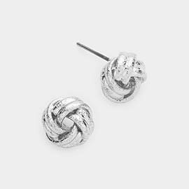 Textured Knot Stud Earrings