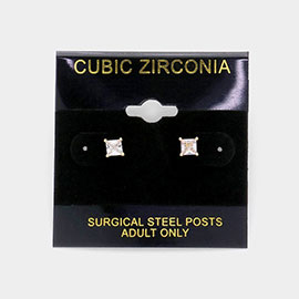 CZ Surgical Steel Stud Earrings