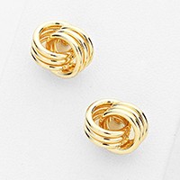 KNOT BALL STUD EARRINGS