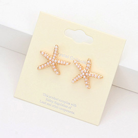 Pearl Starfish Stud Earrings