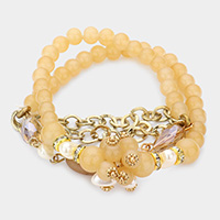 Boho Baroque Pearl Bead Stretch Bracelet