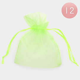 12PCS - Ribboned Organza Gift Bags