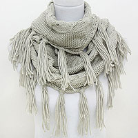 Acrylic Infinity Fringe Scarf