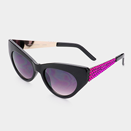 Crystal Accented Cat Eye Sunglasses