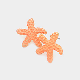Textured Starfish Stud Earrings