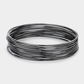 12PCS - Metal Stackable Bangle Bracelets