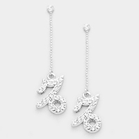 Capricorn -  Zodiac Sign Dangle Earrings