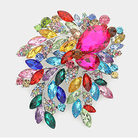 Floral Crystal Rhinestone Bouquet Brooch / Pendant