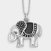 Metal Elephant Pendant Necklace