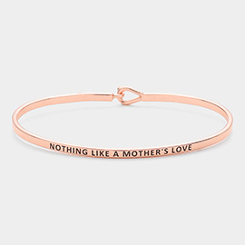 Nothing Like a Mother's Love Thin Brass Metal Hook Bracelet