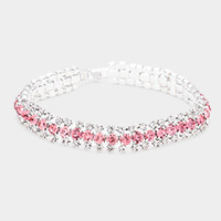 Crystal Rhinestone Evening Bracelet