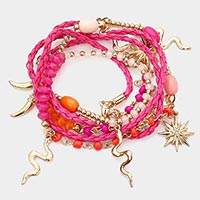 Snake Charm Station Wrap Bracelet / Necklace
