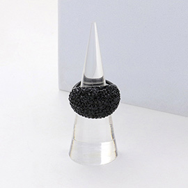 Crystal Pave Dome Stretch Ring