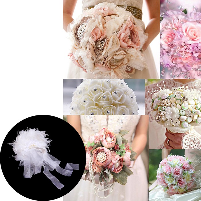 Bridal Wedding Flower Ribbon Bouquet