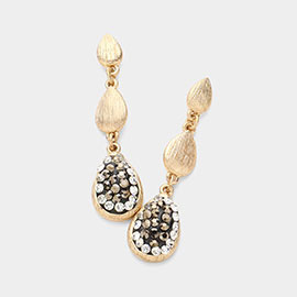 Crystal Pave Teardrop Earrings