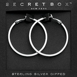 SECRET BOX_Sterling Silver Dipped Metal Hoop Earrings