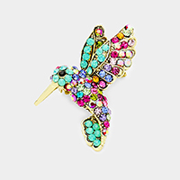 Pave Crystal Bird Pin Brooch