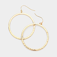 Metal Open Circle Dangle Earrings