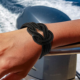 Multi-Tier Metallic Cord Knot Bracelet