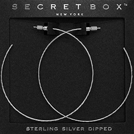 Secret Box_Sterling Silver Dipped Metal Hoop Earrings