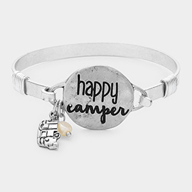 Happy Camper Message Charm Hook Bracelet
