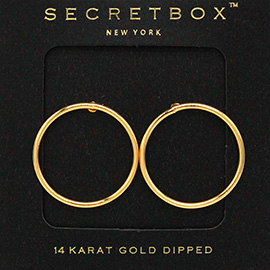 SECRET BOX_14K Gold Dipped Open Circle Stud Earrings