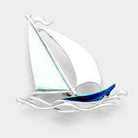 Sailing boat brooch