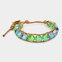 Glass bead bracelet