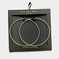 Secret box _ 14K gold dipped hoop earrings