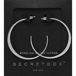 Secret Box_Sterling Silver Dipped Hoop Earrings