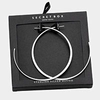 Secret Box _ Sterling Silver Dipped Hoop Earrings